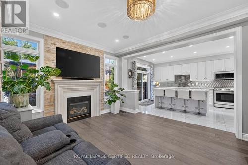 2561 Grand Oak Trail, Oakville, ON - Indoor Photo Showing Living Room With Fireplace