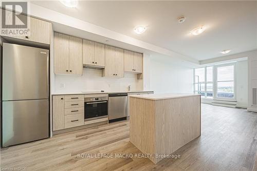 1018 - 461 Green Road, Hamilton, ON - Indoor Photo Showing Kitchen With Stainless Steel Kitchen
