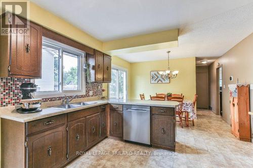 425 Queen Street, Lucan Biddulph (Granton), ON - Indoor Photo Showing Kitchen With Double Sink