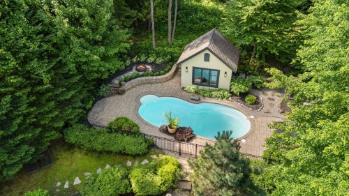 Aerial View - 121 Rue Des Épinettes, Morin-Heights, QC - Outdoor With In Ground Pool