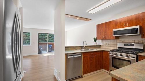3-2160 Sun Peaks Road, Sun Peaks, BC - Indoor Photo Showing Kitchen With Double Sink