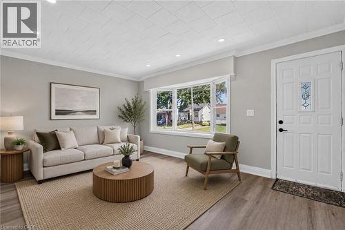 Virtually Staged - 36 Mahony Avenue, Hamilton, ON - Indoor Photo Showing Living Room