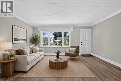 Virtually Staged - 36 Mahony Avenue, Hamilton, ON - Indoor Photo Showing Living Room