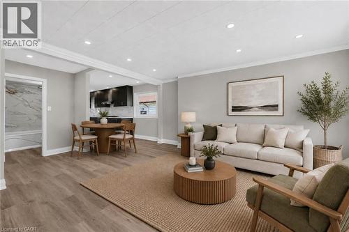 Virtually Staged - 36 Mahony Avenue, Hamilton, ON - Indoor Photo Showing Living Room