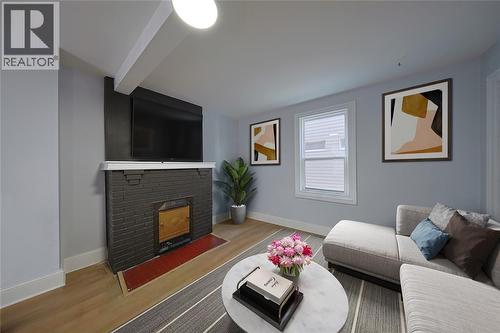 196 Brock Street North, Sarnia, ON - Indoor Photo Showing Living Room With Fireplace