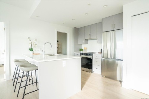 #303-258 Helmcken Rd, View Royal, BC - Indoor Photo Showing Kitchen With Upgraded Kitchen