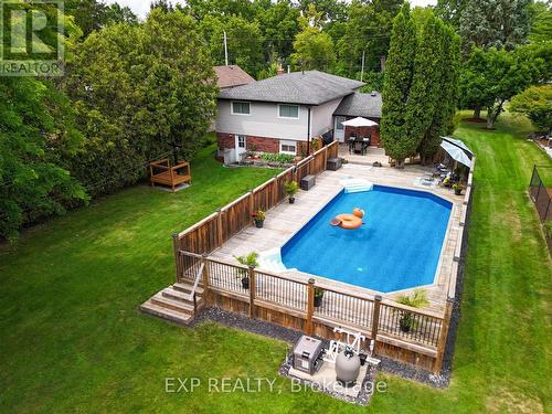 225 Minnie Street, Thames Centre (Dorchester), ON - Outdoor With In Ground Pool With Deck Patio Veranda With Backyard