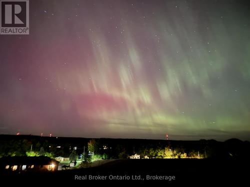 Northern Lights Above Penetang Harbour - 50 Payette Drive, Penetanguishene, ON -  With View