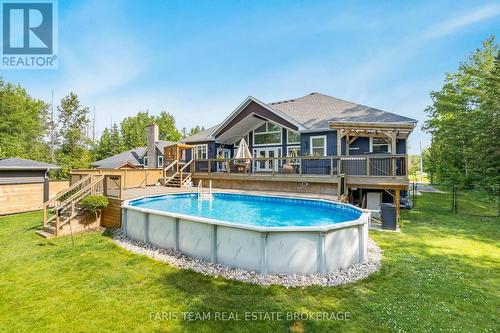116 Mamie Avenue, Wasaga Beach, ON - Outdoor With Above Ground Pool With Deck Patio Veranda With Backyard