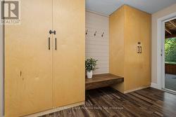 Built-in storage linking sunroom w living room - 