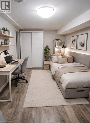 Basement 1st Den Room Furnished using AI - 6 Bardadyn Court, St. Catharines, ON - Indoor Photo Showing Bedroom