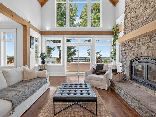 372 Macmillan Point Road, West Covehead, PE - Indoor Photo Showing Living Room With Fireplace