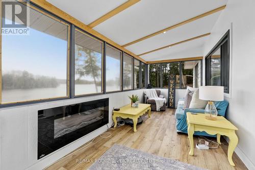 1087 Lagoon Road, Highlands East (Cardiff Ward), ON - Indoor With Fireplace