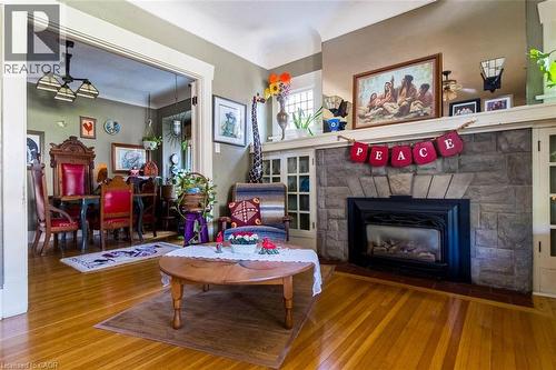 121 Eastbourne Avenue, Hamilton, ON - Indoor Photo Showing Living Room With Fireplace