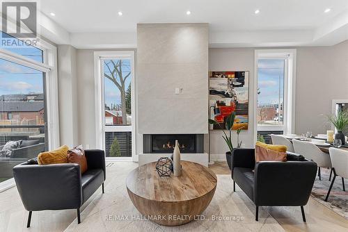171 Durant Avenue, Toronto, ON - Indoor Photo Showing Living Room With Fireplace