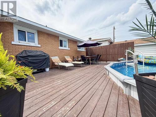 87 Murton Ave, Sault Ste. Marie, ON - Outdoor With Above Ground Pool With Deck Patio Veranda With Exterior