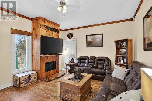 216 Alpine Lake Road, Trent Lakes, ON - Indoor Photo Showing Living Room With Fireplace