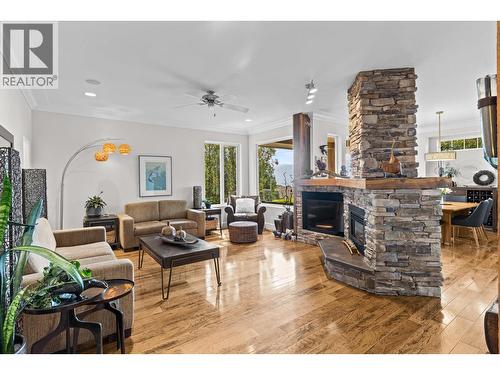 Living Room - 1635 Gregory Road, West Kelowna, BC - Indoor Photo Showing Living Room With Fireplace
