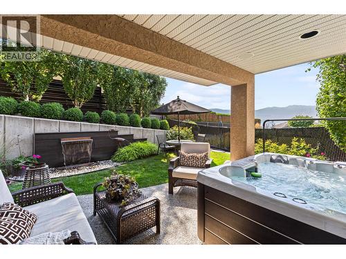 Hot Tub & Waterfall - 1635 Gregory Road, West Kelowna, BC - Outdoor With Deck Patio Veranda