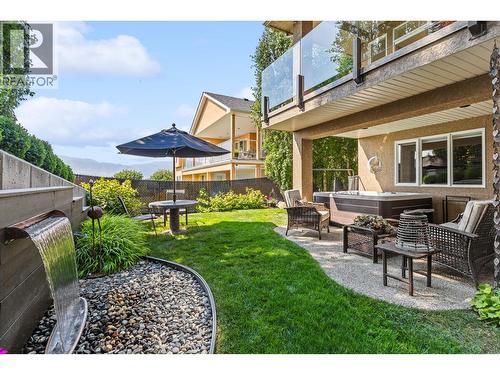 Back Yard Water Feature - 1635 Gregory Road, West Kelowna, BC - Outdoor With Deck Patio Veranda
