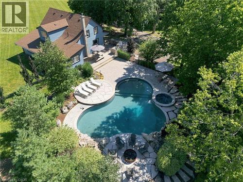 62 Thompson Road, Brantford, ON - Outdoor With In Ground Pool