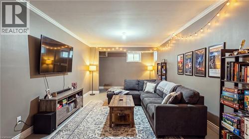 This image has been digitally enhanced to illustrate the potential of a finished basement. - 524 Dorval Drive, Ancaster, ON - Indoor Photo Showing Other Room