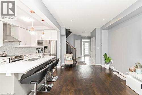 55 Greenwich Avenue, Stoney Creek, ON - Indoor Photo Showing Kitchen With Double Sink With Upgraded Kitchen
