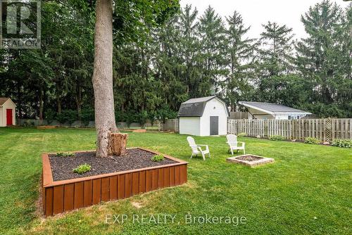 Backyard w 12x12\" shed - 55 Forest Hill Crescent, Pelham (Fonthill), ON - Outdoor With Backyard