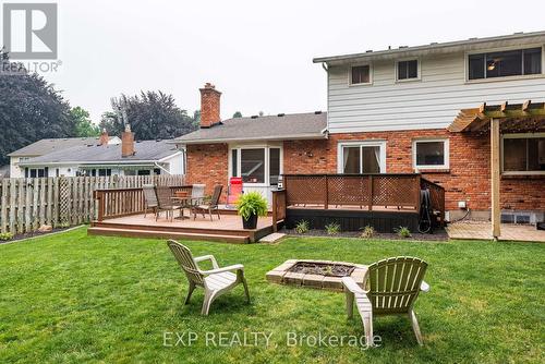 Backyard fire pit - 55 Forest Hill Crescent, Pelham (Fonthill), ON - Outdoor With Deck Patio Veranda With Exterior