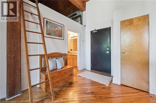 Front Foyer and Ladder that leads to the Utility Loft - 26 Ontario Street Unit# 127, Guelph, ON - Indoor Photo Showing Other Room