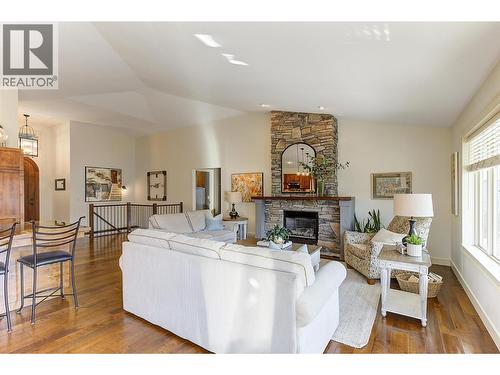 12931 East Ridge Drive, Lake Country, BC - Indoor Photo Showing Living Room With Fireplace