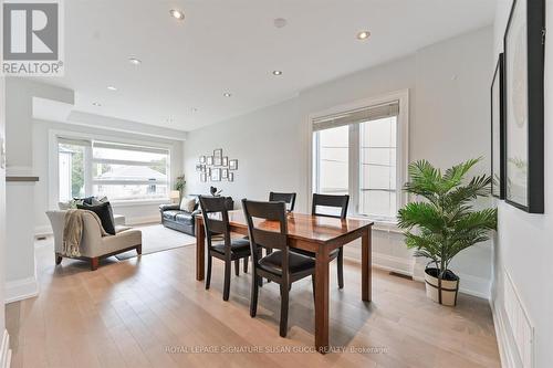 Living room O/L dining for seamless entertaining - 69 Holmstead Avenue, Toronto, ON - Indoor Photo Showing Dining Room