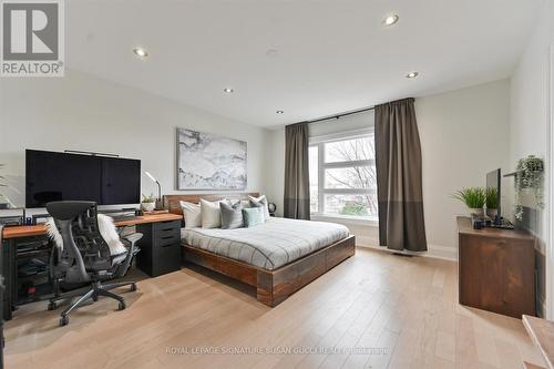 Main bdrm fits large king bed with room to spare - 69 Holmstead Avenue, Toronto, ON - Indoor Photo Showing Bedroom