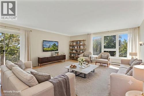 Living Room Staged - 26 Wentworth Avenue Unit# 2 S, Cambridge, ON - Indoor Photo Showing Living Room