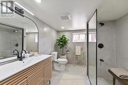 Basement bathroom (virtually staged) - 
