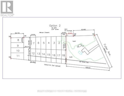 Owner Sketch of possibilities  with new road - 53 Mercer Crescent, Penetanguishene, ON 