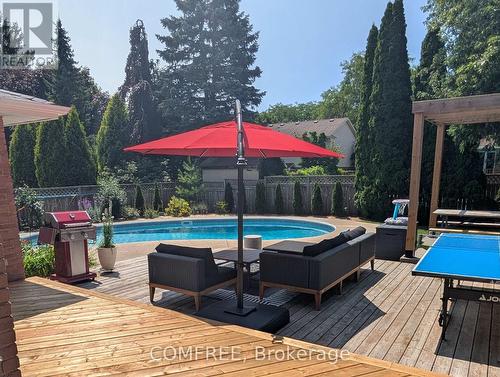 12 Millbridge Crescent, Pelham (Fonthill), ON - Outdoor With In Ground Pool With Deck Patio Veranda With Backyard