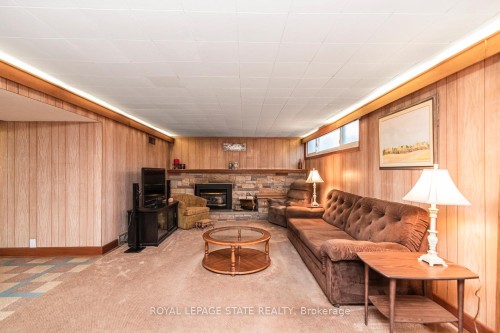 124 Broker Drive, Hamilton, ON - Indoor Photo Showing Living Room With Fireplace