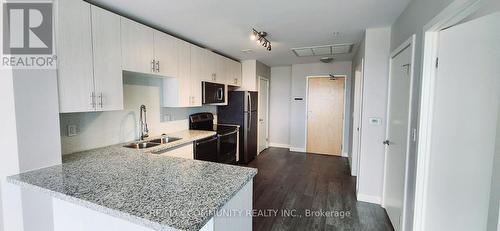 1708 - 1 Victoria Street, Kitchener, ON - Indoor Photo Showing Kitchen With Double Sink