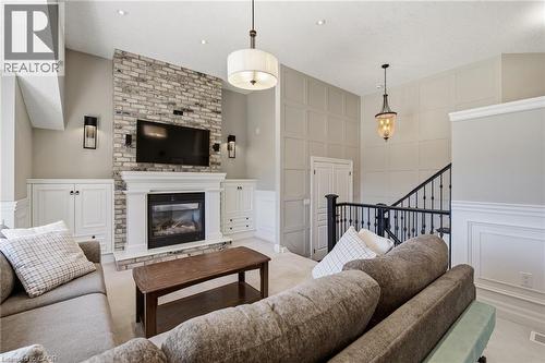 936 Dunblane Court, Kitchener, ON - Indoor Photo Showing Living Room With Fireplace