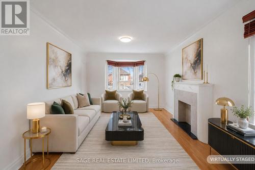 521 Glen Park Avenue, Toronto, ON - Indoor Photo Showing Living Room With Fireplace