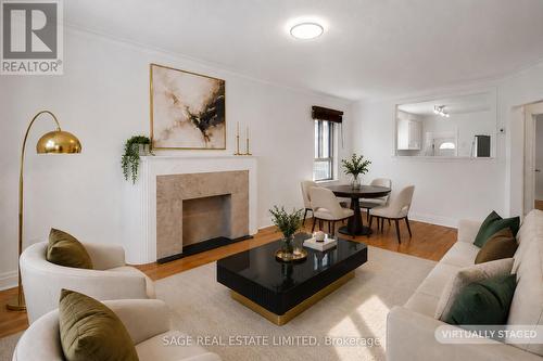 521 Glen Park Avenue, Toronto, ON - Indoor Photo Showing Living Room With Fireplace
