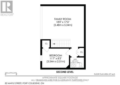 Upper Floor Plan - 82 Maple Street, Port Colborne (Sugarloaf), ON - Other