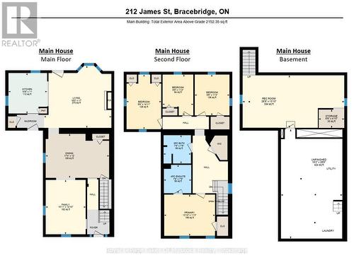 MAIN HOUSE FLOOR PLAN - 212 James Street, Bracebridge, ON - Other