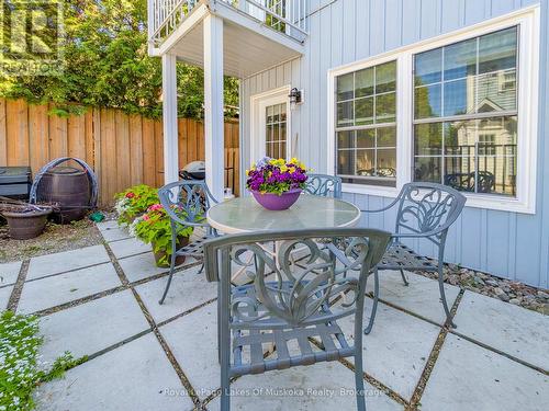 CARRIAGE HS: Primary Suite Deck & Main Entrance - 212 James Street, Bracebridge, ON - Outdoor With Deck Patio Veranda