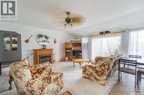 547 Douglas Drive, Buffalo Pound Lake, SK - Indoor Photo Showing Living Room With Fireplace