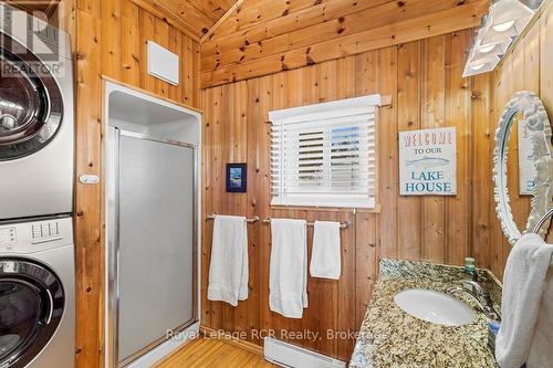 MAIN FLOOR 3 PC BATHROOM AND LAUNDRY - 48 Island View Drive N, South Bruce Peninsula, ON - Indoor Photo Showing Laundry Room