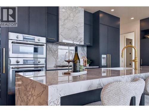 Beautiful waterfall island - 3800 Capozzi Road Unit# Ph2, Kelowna, BC - Indoor Photo Showing Kitchen