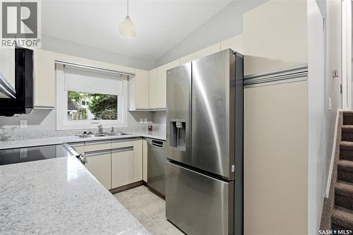 130 Flavelle Crescent, Saskatoon, SK - Indoor Photo Showing Kitchen With Double Sink