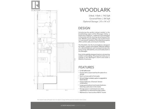 Floor Plan & Home Details - 8900 Jim Bailey Road Unit# 167, Kelowna, BC 